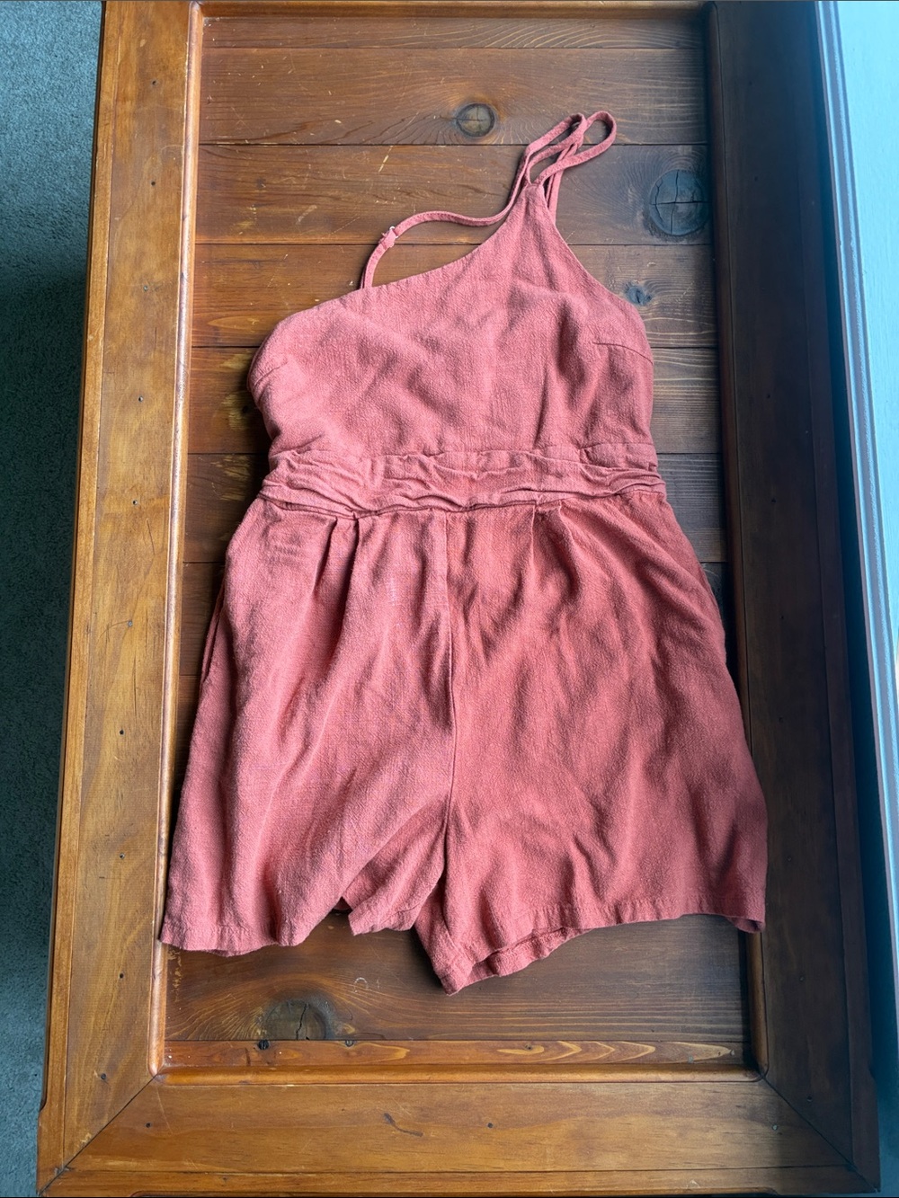 One-Shoulder Rust-Colored Women’s Romper